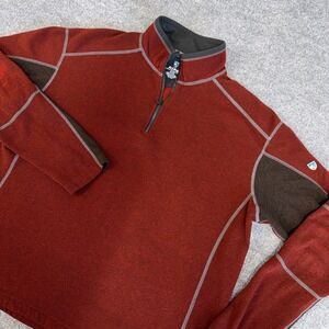 Kuhl Revel 1/4 Zip Sweater Mens 3XL Red Pullover Outdoor Hiking Jacket *READ*